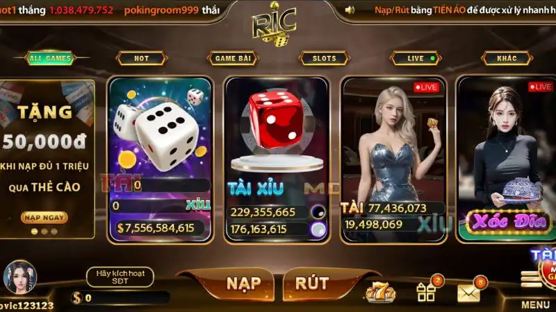 Game Tài Xỉu Uy Tín Ricwin Hàng Đầu Thị Trường Việt Nam